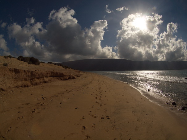 Lanzarote La Graciosa Caleta de Sebo Wanderng zur Bucht  Bahia del Salado