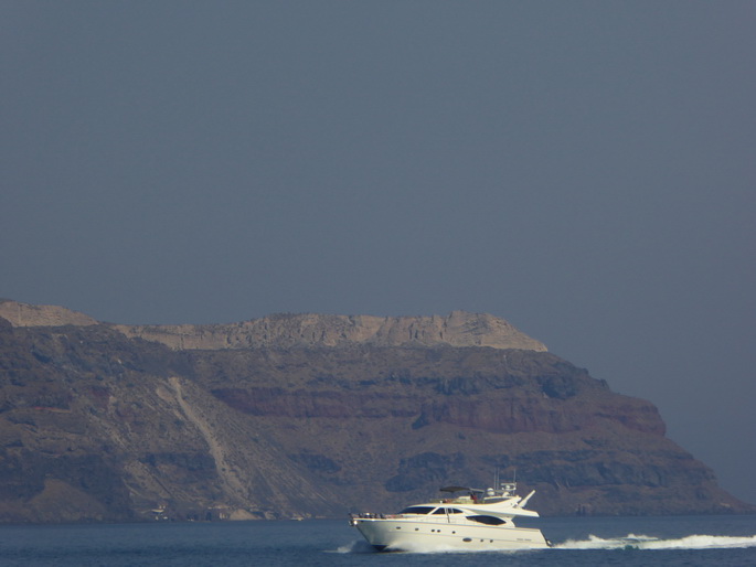 Santorini Santorin Hafen Ankerplatz Nea Kameni Vulkanwanderung